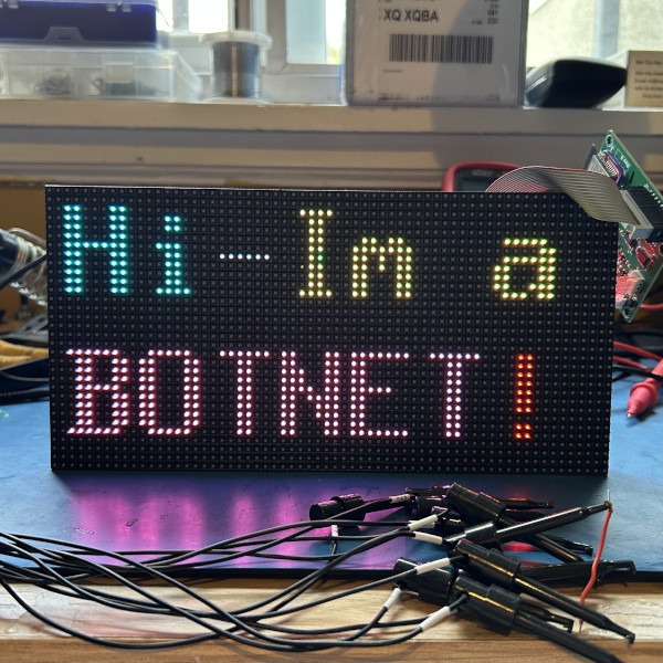 flight_tracker_led_botnet flight tracker showing a flight